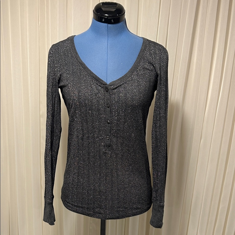 Victoria's Secret Dark Gray Long Sleeve Tee